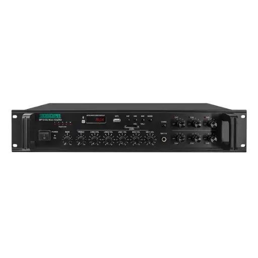 [MP1010U] DSPPA 350W 6 Zones Paging Amplifier with USB/ SD/ FM/ Bluetooth