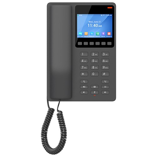 [GHP631W] Grandstream GHP631W Compact Hotel Wi-Fi IP Phone with Color LCD (Black)