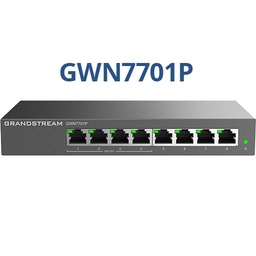 [GWN7701P] Grandstream GWN7701P 8-Port Gigabit Unmanaged PoE Switch (4 PoE+)
