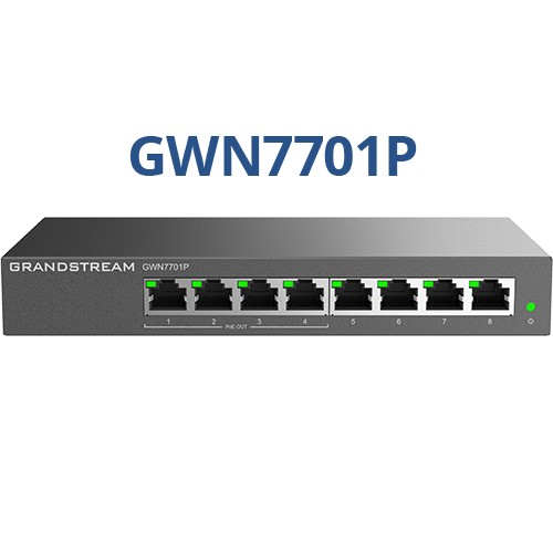 [GWN7701P] Grandstream GWN7701P 8-Port Gigabit Unmanaged PoE Switch (4 PoE+)