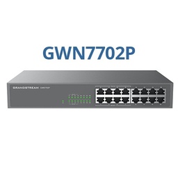[GWN7702P] Grandstream GWN7702P 16-Port Gigabit Unmanaged PoE Switch (8 PoE+)