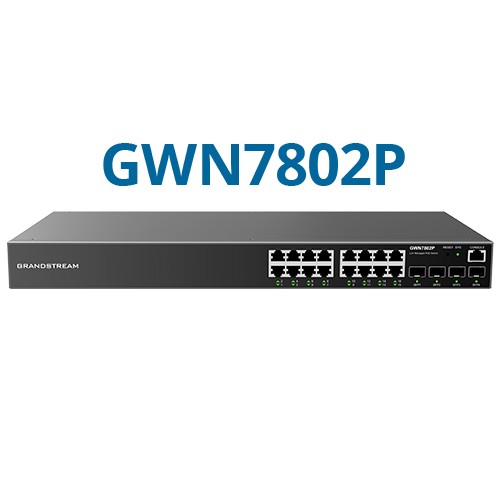 [GWN7802P] Grandstream GWN7802P 16-Port Layer 2+ Managed PoE Switch