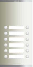 [850326] Auta 850326 Compact Analogue Door Panel, 12 Buttons (without microphone)