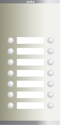 [850327] Auta 850327 Compact Analogue Door Panel, 14 Buttons