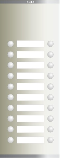 [850440] Auta 850440 Compact Analogue Door Panel, 20 Buttons