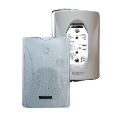 [DSP8063W] DSPPA 30W Wall Mount Speaker With Power Tap (White)