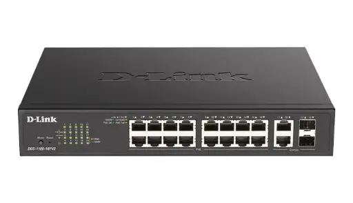 [DGS-1100-18PV2] D-Link 18 Port PoE Smart Managed Switches