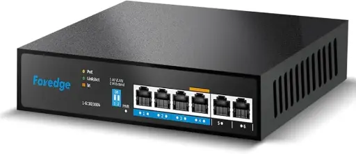 [AI806M] Foredge 6-Port 100M AI PoE Switch (65W)