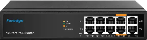 [AI8010M] Foredge 10-Port 100M AI PoE Switch (65W)