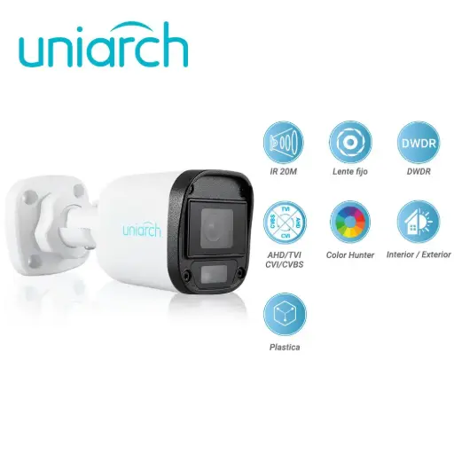 [UAC-B115-F40-W (Uniarch)] Uniarch 5MP ColourHunter HD Fixed Mini Bullet Analog Camera